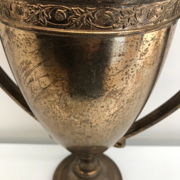 Tall Vintage Silverplate Trophy Cup - Picture 3 of 9
